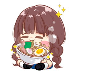Fille dégustant un bol de ramen, vive le Japon