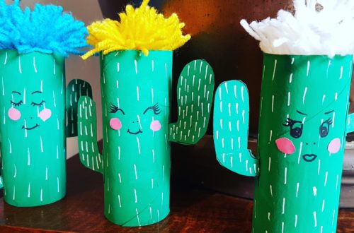 Réalisation de cactus avec des rouleaux de papier toilette