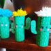 Réalisation de cactus avec des rouleaux de papier toilette