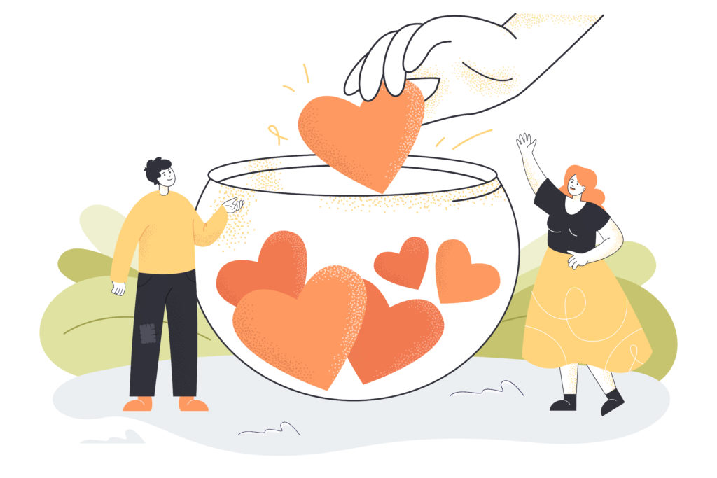 Donner de l'amour et de l'aide à ce qui ont en besoin