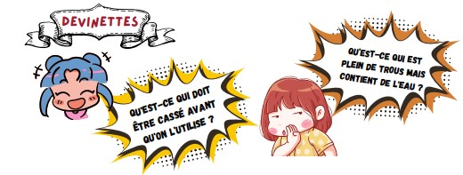 Exemple de devinettes dans le livre